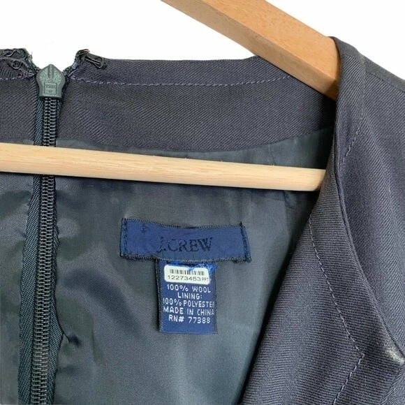 J Crew Womens Wool Solid Short Sleeve Knee Length Sheath Dress Black Size 6 - Picture 8 of 8